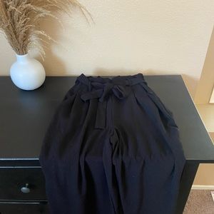 Black high waisted flare pants